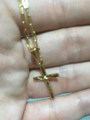 Corrente + Pulseira e Pingente Banhado Ouro 18k - Foto 3