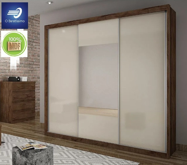 Guarda-roupa 100%MDF com Espelho - Foto 6