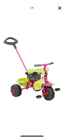 Triciclo Smart Plus Rosa Bandeirantes