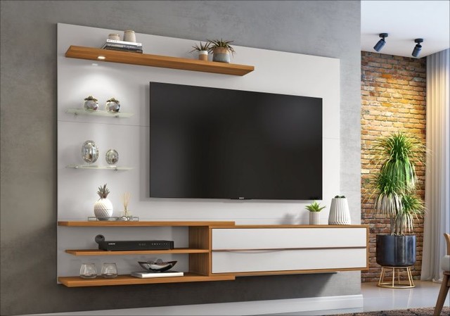Sala home painel rack