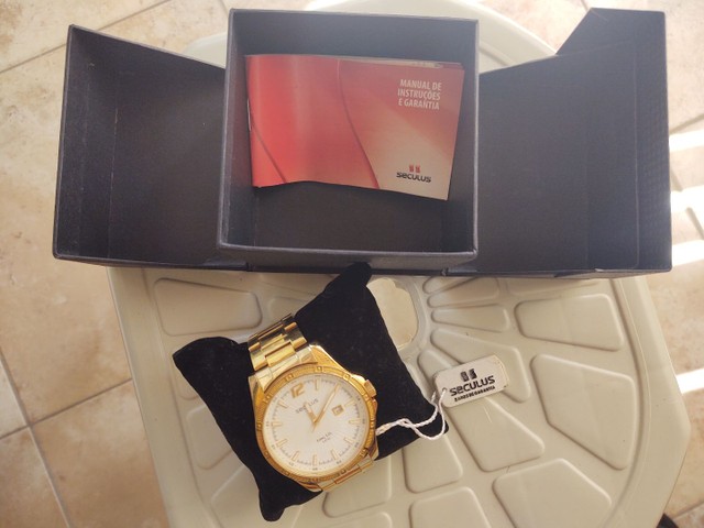 Relógio Seculus Dourado - Foto 3