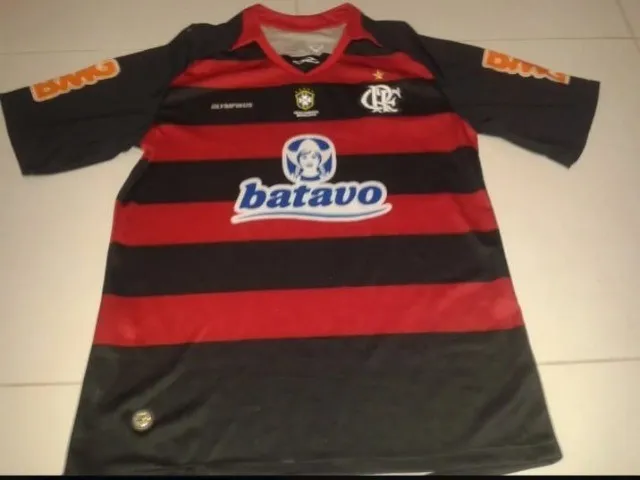 Camisa Flamengo Olympikus Patch Hexacampeão 2009 Infantil