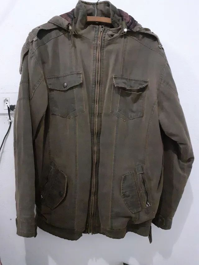 Jaqueta De Couro Safira Masculina(Usada) - Foto 3