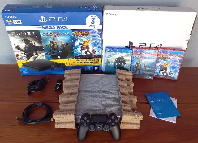 PLAYSTATION 4 1TB SLIM + JOGO GOD OF WAR RAGNAROK