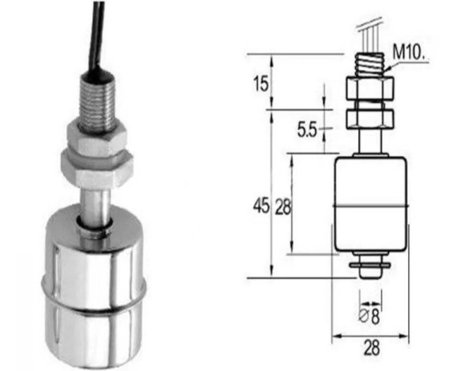 Sensor De Nível Líquidos Boia Caixa Tanque Em Inox   Arduino Automação COD-AM257    - Foto 3