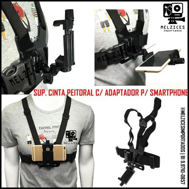 ( Oferta Imperdível ) Suporte Peitoral Para GoPro e Celular - Foto 2