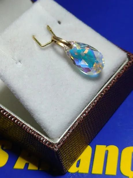 Pingente Pingente Cristal Murano Ouro 18 Kilates Peso 1.00 Gramas 15 mm                    - Foto 3