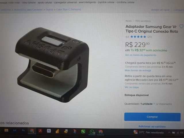 Adaptador Samsung gear VR tipo c Original - Foto 4