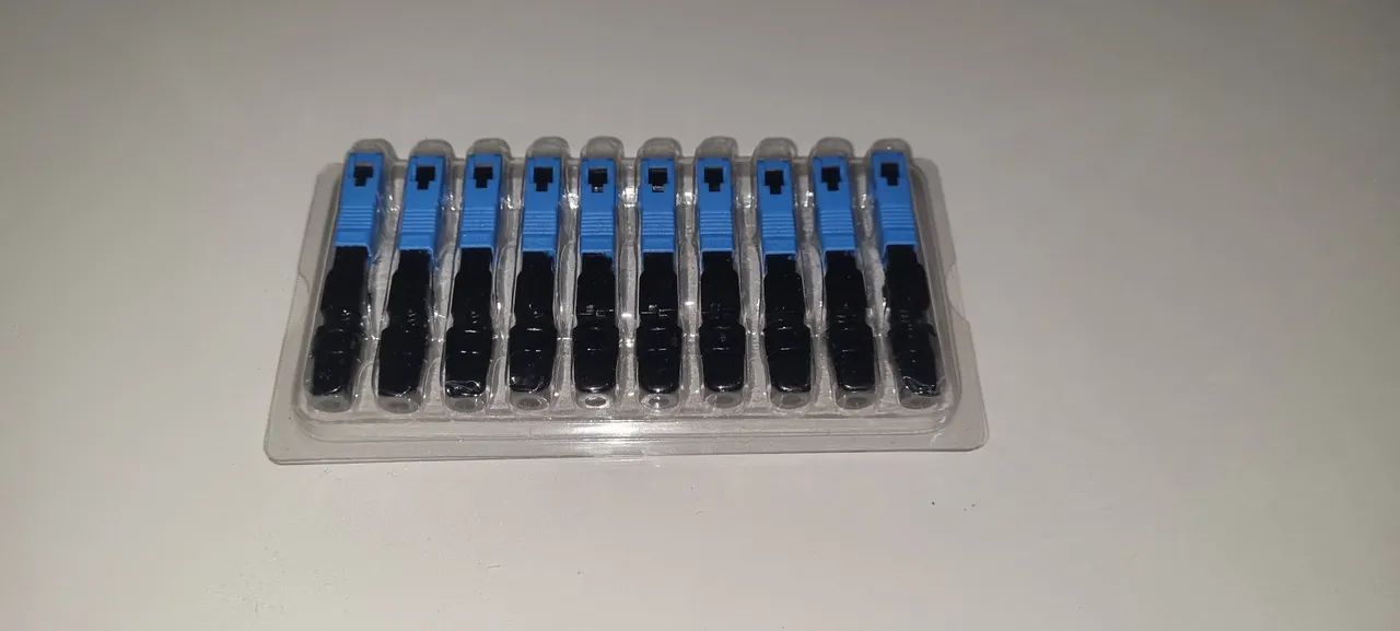 Conector Rápido Fibra Óptica Sc/Apc Single Mode 10 unidades (8 Pacotes Disponíveis)