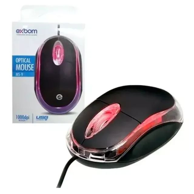 Mouse Usb Com Fio para Pc Notebook Computador