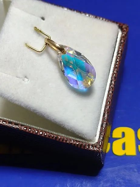 Pingente Pingente Cristal Murano Ouro 18 Kilates Peso 1.00 Gramas 15 mm                    - Foto 6