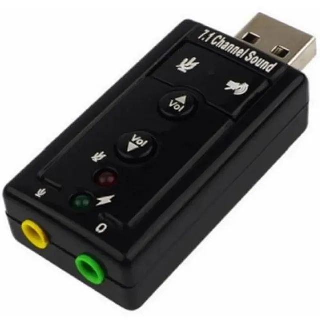 ADAPTADOR DE SOM USB 7.1 CANAIS VIRTUAL