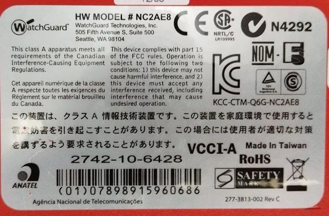 Aparelho de segurança de rede WatchGuard Firebox M400 Kl5Ae8 - Foto 2