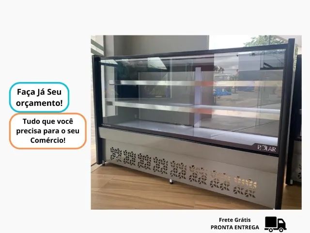 Balcao Polar Platinum 1,75 Preto 1Placa