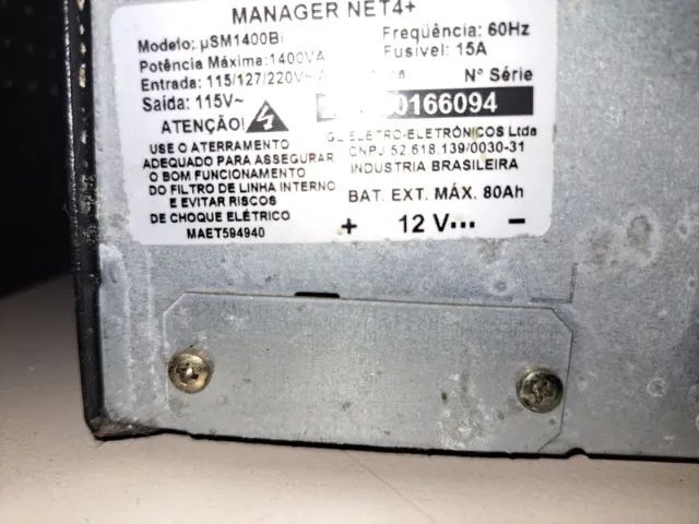Nobreak Manager Net, marca SMS,  Modelo SM1400Bi, 1400Va, Sem Baterias, Usado. - Foto 4