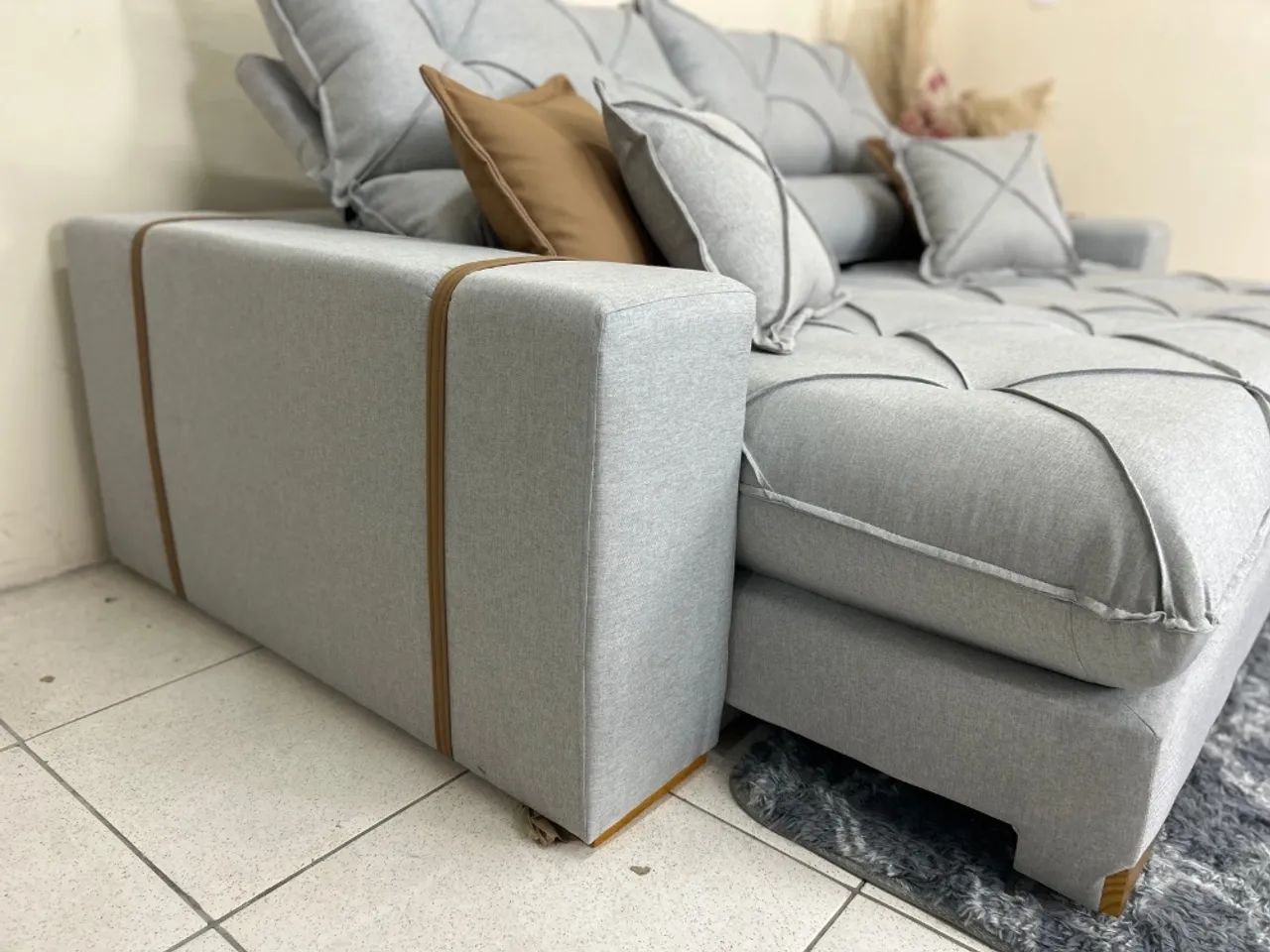 Sofá Retrátil e Reclinável 2,30m Safira Molas Ensacadas l654 - Foto 4
