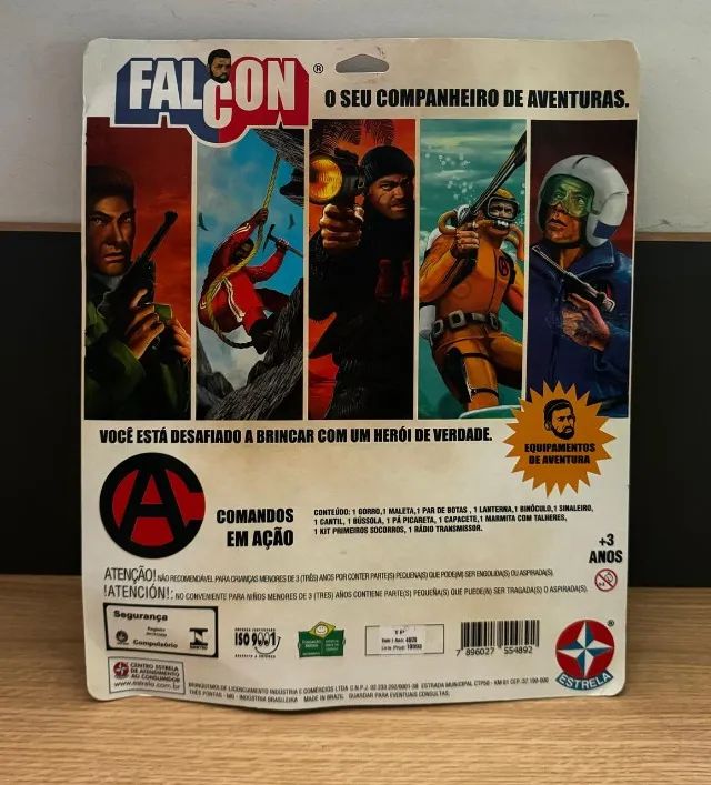 Cartela Vazia Boneco Falcon Sobrevivência Na Selva - Estrela Item De Colecionador - Foto 3