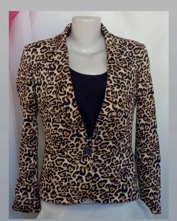 BLAZER EM MALHA ANIMAL PRINT C/FORRO "CORTELLE"