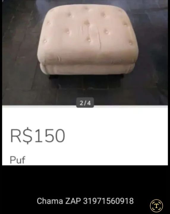 Fogão, geladeira, puf, cama sucumbirá solteiro, frigobar - Foto 2