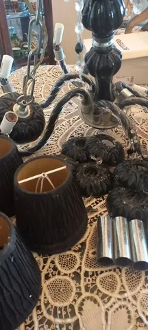 Lustre de cristal negro