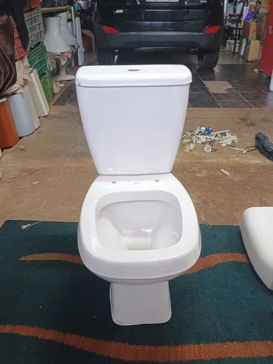 Lindo vaso acoplado quadrado série luxo logasa - Foto 4