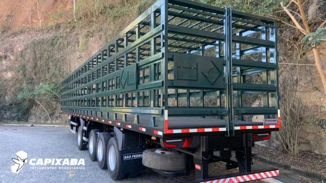 Carreta 4 eixo gaiola transporte de gás 1376 botijão P13 - Foto 5