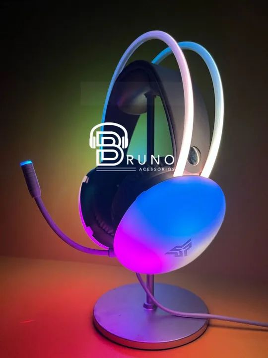 Headset Gamer RGB com Microfone - Novo - Foto 2