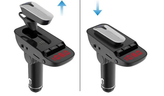 Bluetooth Automotivo para Som de Carro com Fone de Ouvido sem Fio - Foto 3