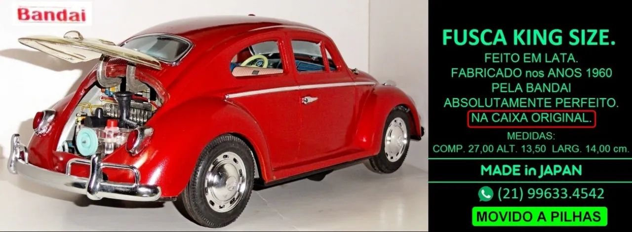   Fusca da Bandai  Toys Japonesa. Raríssimo. - Foto 2