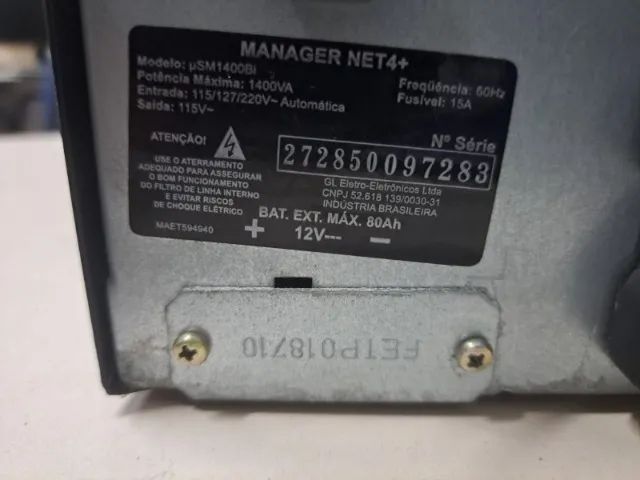 Nobreak Manager Net, marca SMS,  Modelo SM1400Bi, 1400Va, Sem Baterias, Usado. - Foto 2
