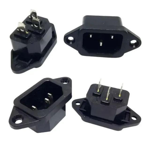 kit 10x Tomada Ac Tripolar Macho 3 Pinos