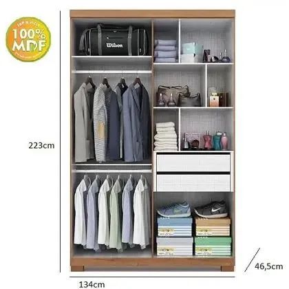 Guarda-Roupa Branco 4 Portas MDF - Foto 2
