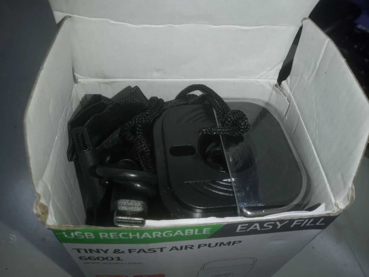 Bomba de ar elétrica portátil compressor s/ fio inflator deflator p/ infláveis só tem fora - Foto 4