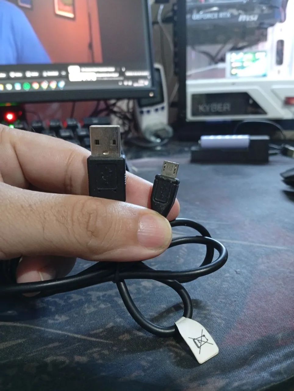 Cabo carregador  celular v8 micro USB  - Foto 2