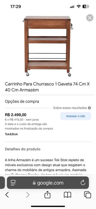 Carrinho auxiliar churrasco gourmet  - Foto 5