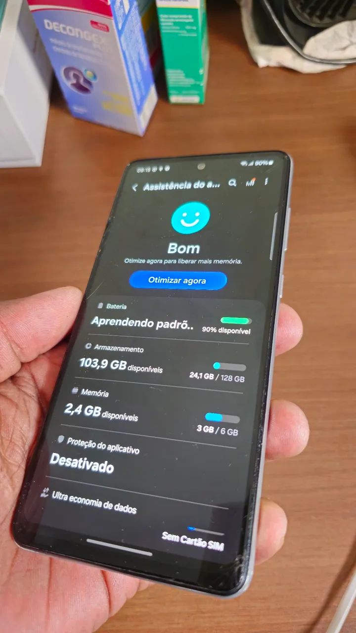 Samsung A72 128GB com vidro trincado  - Foto 4