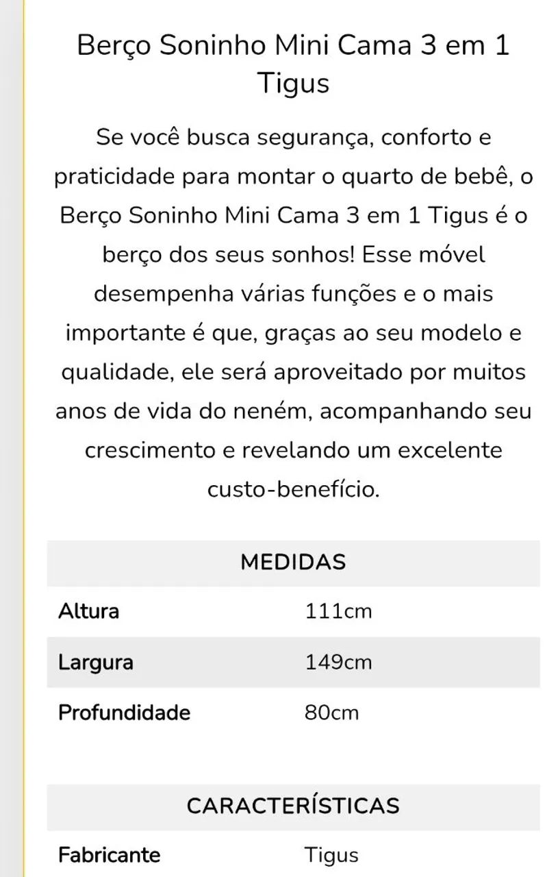 Berço Soninho Americano 100% mdf 2 cores disponíveis  / pague na entrega  - Foto 4
