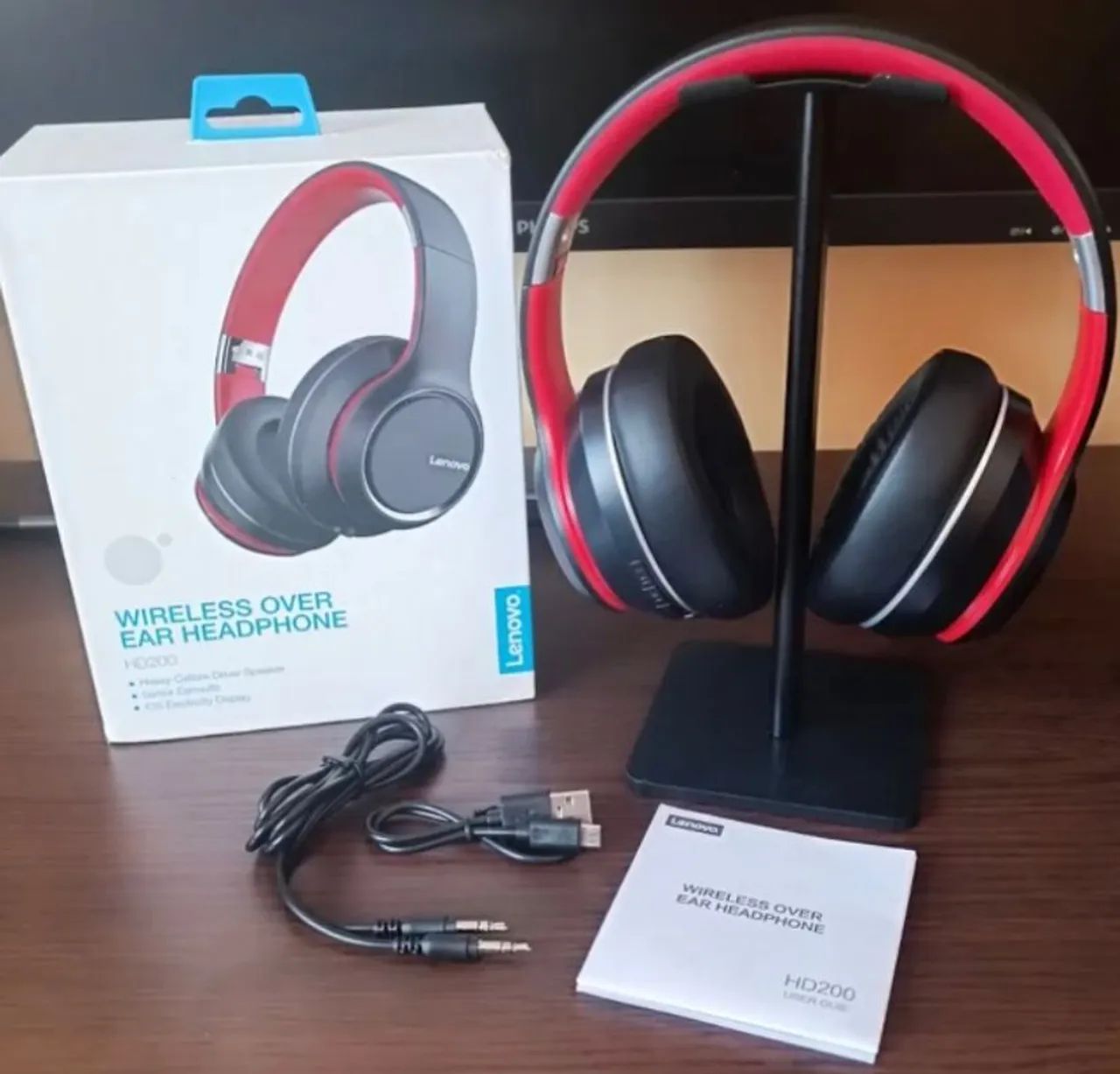 LENOVO THINKPLUS HD200 PRETO COM VERMELHO