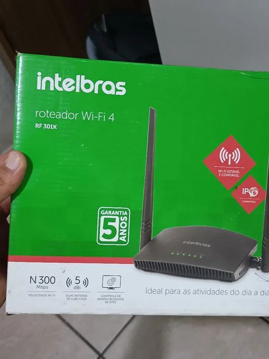 Roteador Wi-Fi 4 Intelbras RF 301K - Novo