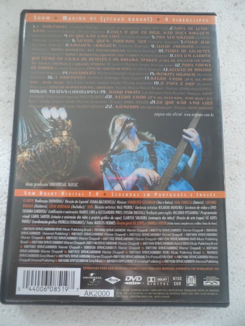 DVD Engenheiros do Hawaii 10.000 Destinos ao Vivo DVD nacional e original - Foto 3