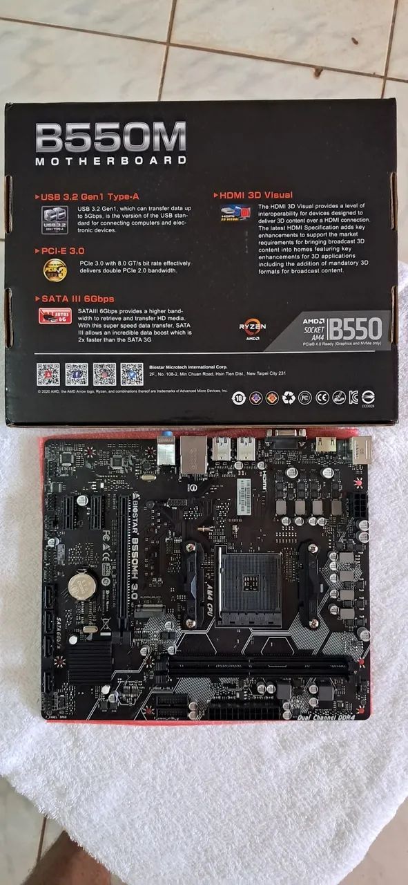 Placa Mãe Biostar B550M - AMD Ryzen