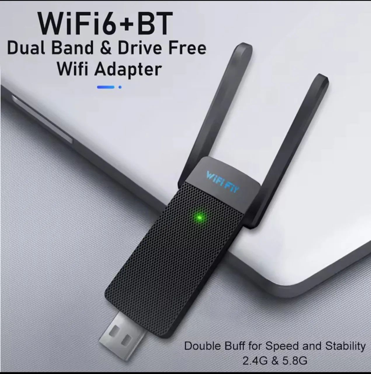 Adaptador USB Wi-Fi 6 1800mbps 5G bluetooth 5.3 USB 3.0