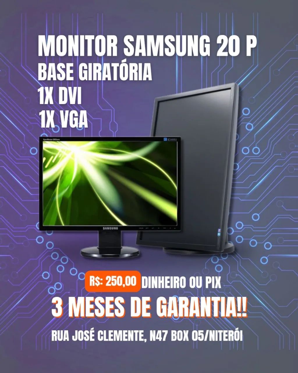 MONITOR SAMSUNG 20 OPORTUNIDADE!!