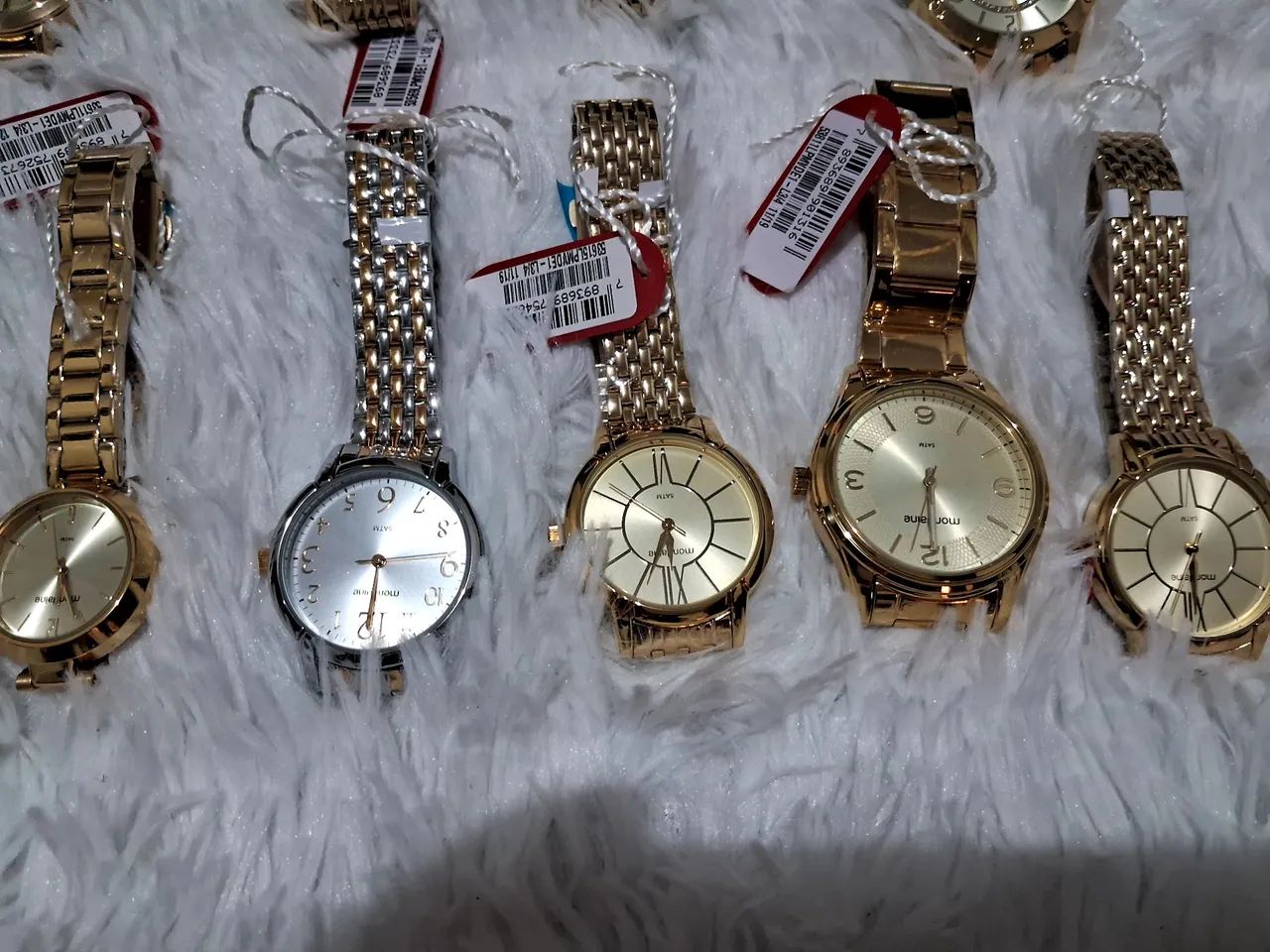 Original relógio Feminino de Pulso Dourado, caixa e garantia 3meses - Foto 3
