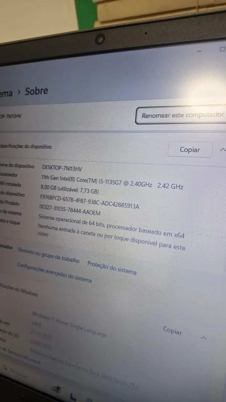 Notebook i5 11° geração placa video iris xe ssd tala full hd  - Foto 5