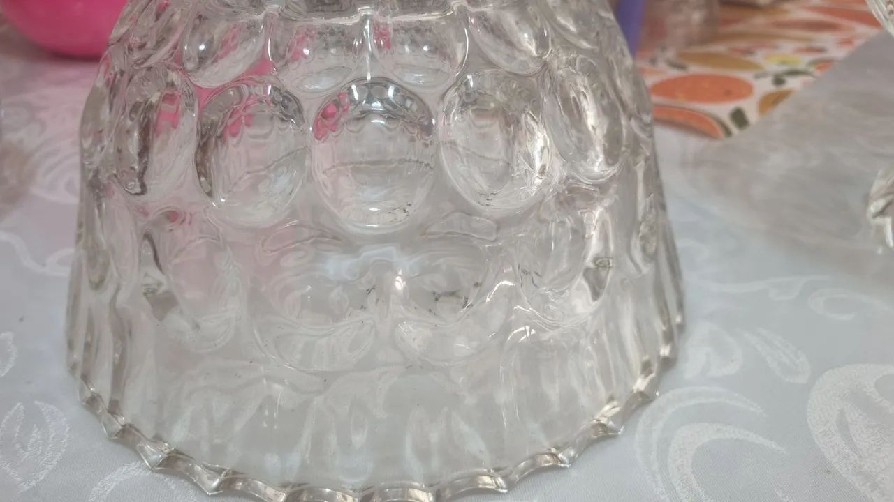Bowl de cristal Decorativo com Bolhas