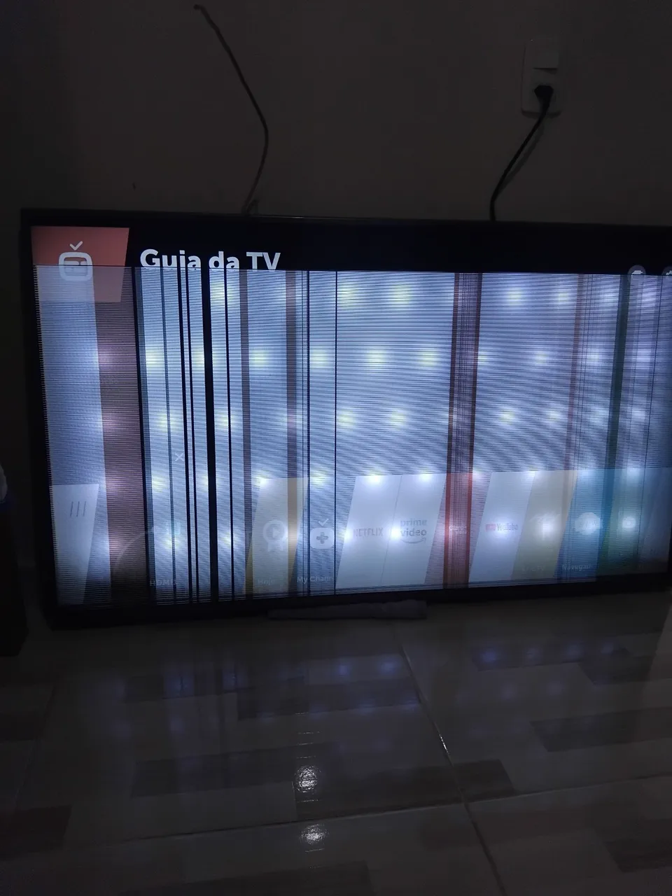 TV LG com defeito na tela