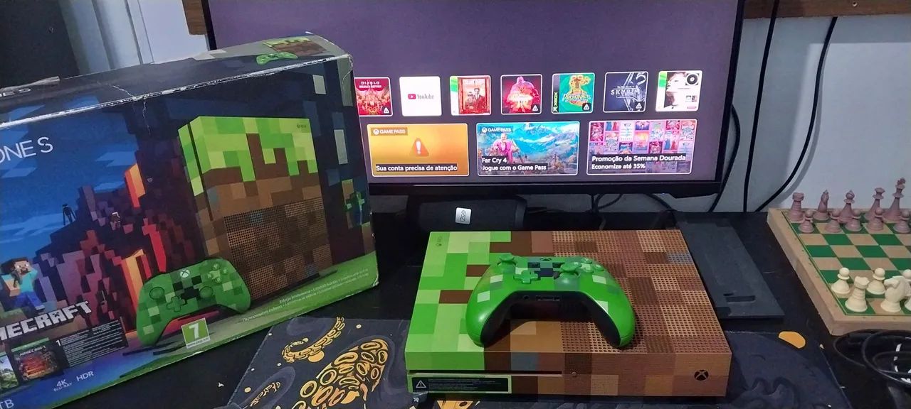 Xbox One S Minecraft Edição Limitada