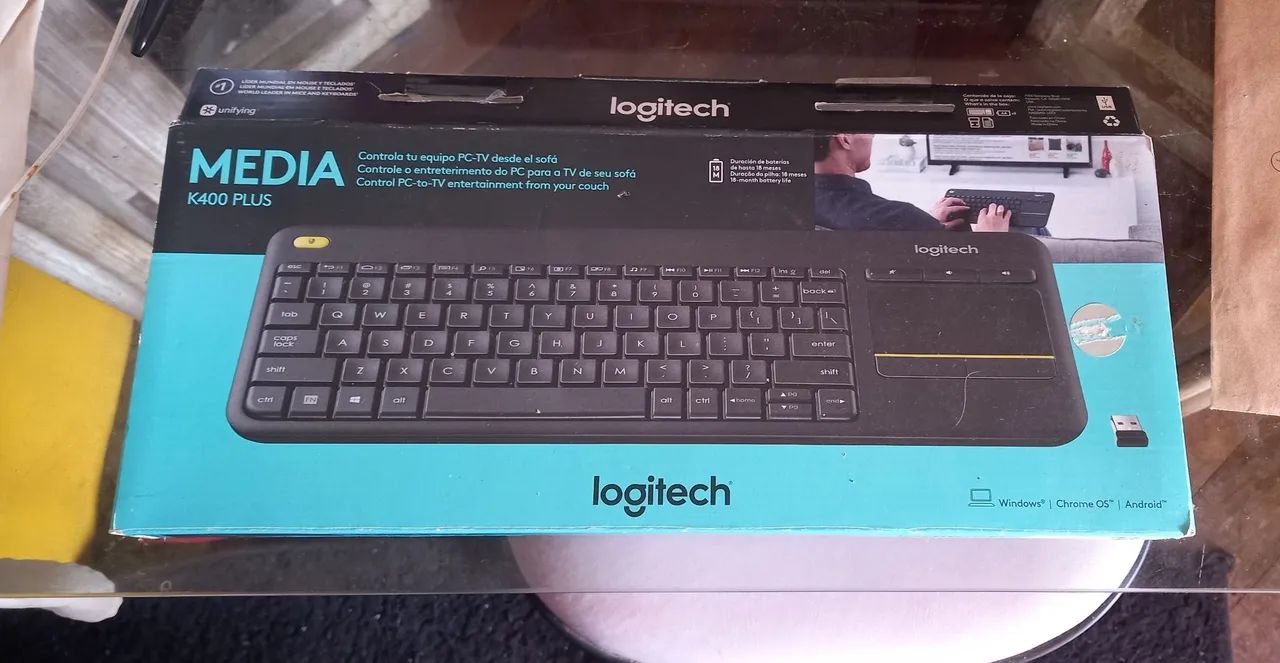 Teclado Multimídia Logitech Media Plus K 400
