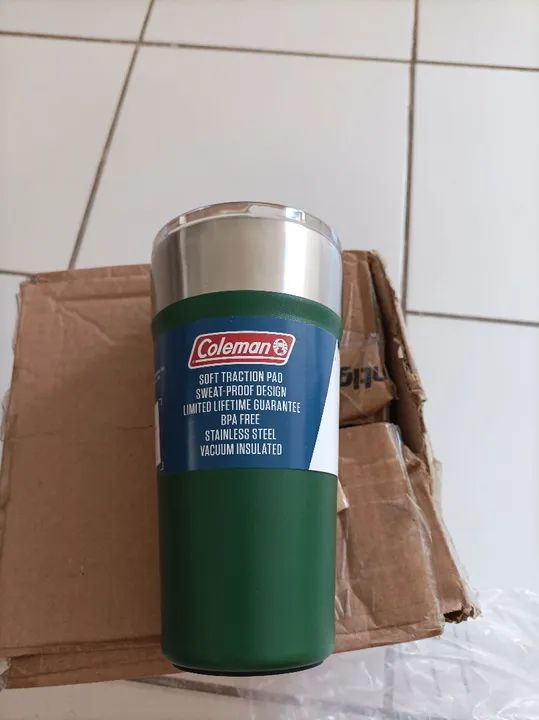 Copo Térmico com Tampa 600ml Azul Slate, verde Coleman - Foto 3
